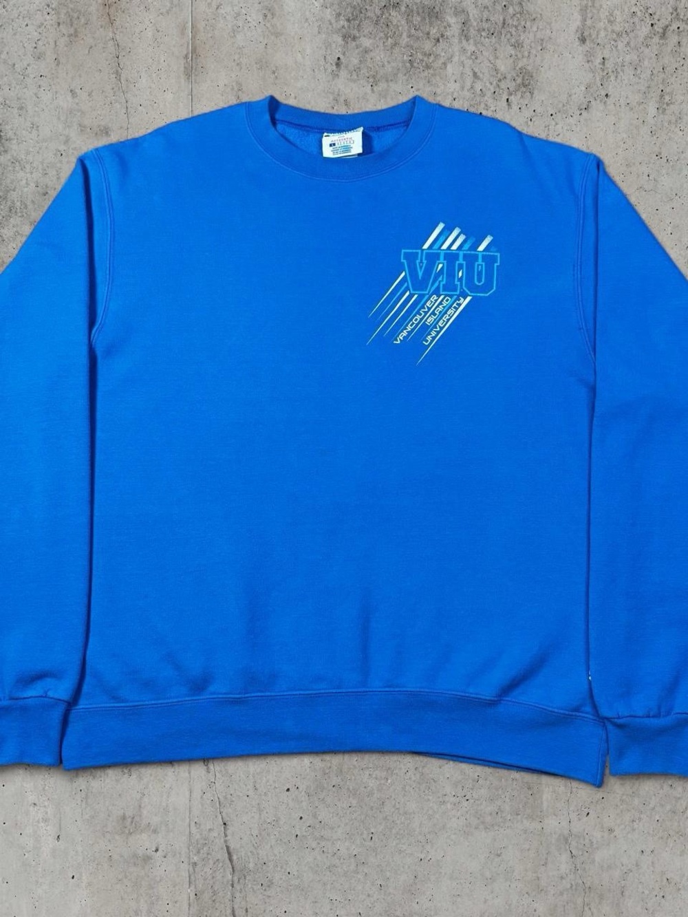 Vancouver Island University VIU Champion Eco Authentic Crewneck Sweatshirt Blue